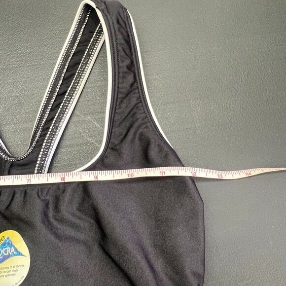 Speedo Stretch Racerback Moderate Black One Piece Swimwear Womens Size 12 NWT - Picture 15 of 16